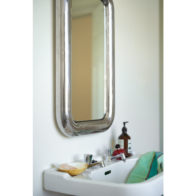 HKLIVING-collectie Chubby spiegel chroom 80 cm