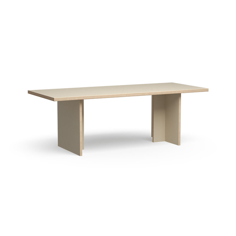 HKliving-collectie Eettafel rechthoek creme 220 cm