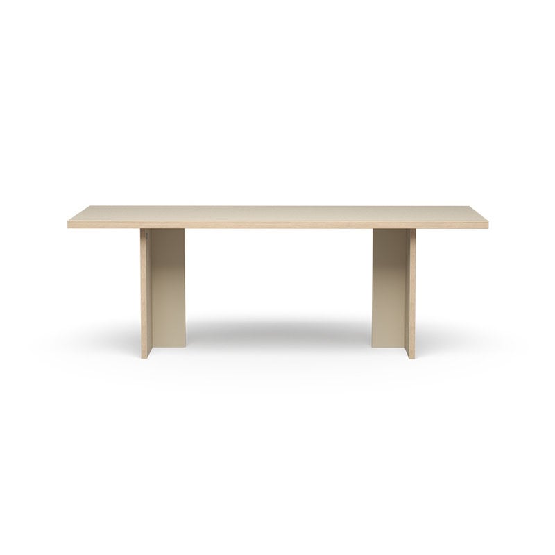 HKLIVING-collectie Eettafel rechthoek creme 220 cm