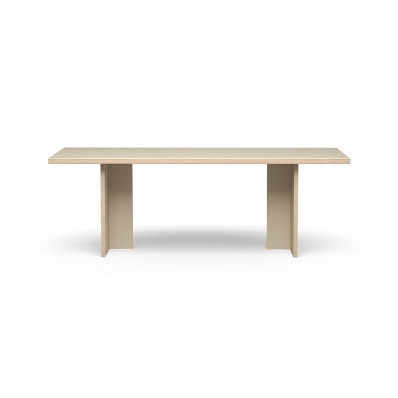 HKliving-collectie Eettafel rechthoek creme 220 cm