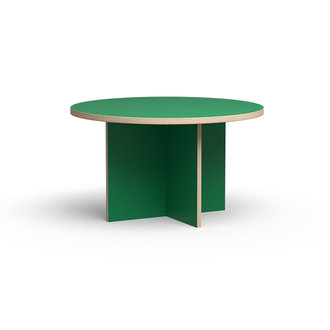 HKliving Eettafel rond groen dia: 130 cm