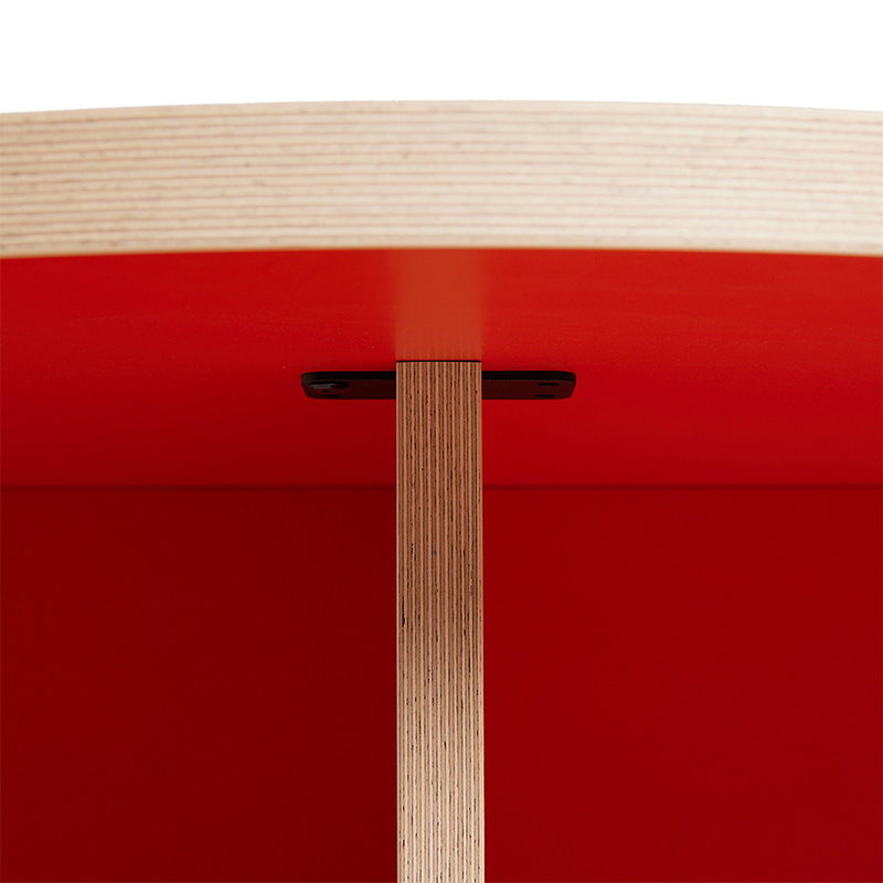 HKLIVING-collectie Eettafel rond oranje dia: 130 cm