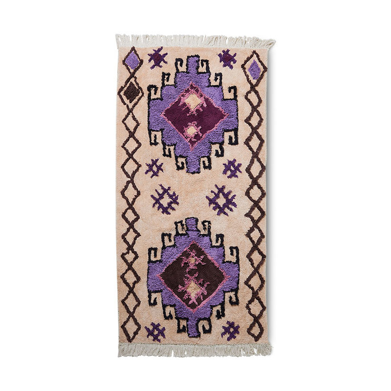 HKliving-collectie Bohemian badmat roze/paars 90x175 cm