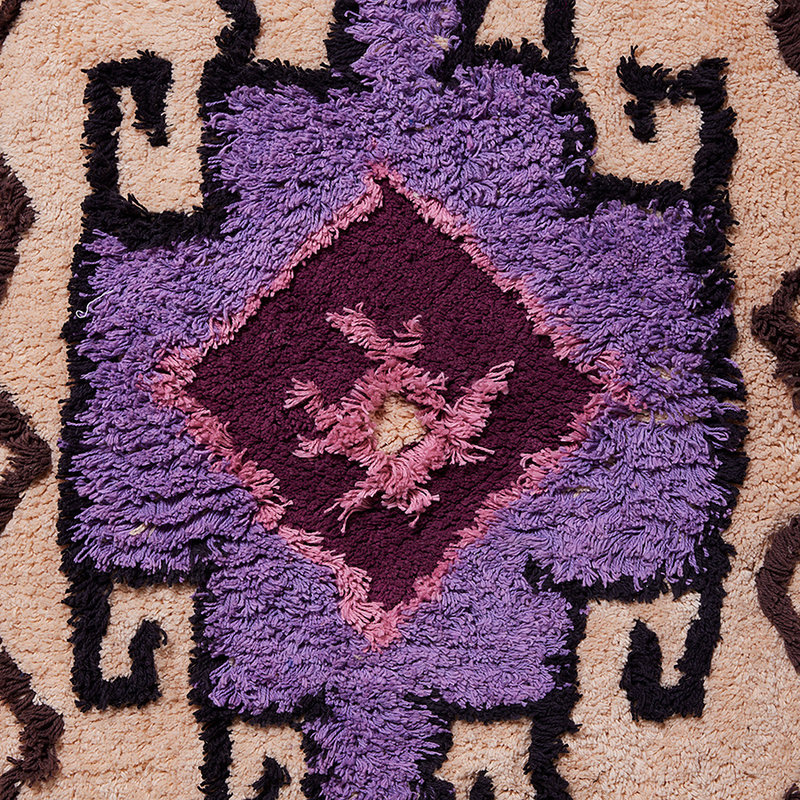 HKliving-collectie Bohemian badmat roze/paars 60x90 cm