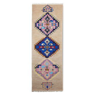 HKLIVING Hand knotted woolen runner oriental (90x265)