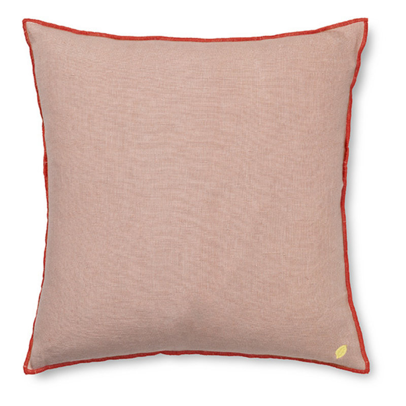 ferm LIVING-collectie Linnen kussen Contrast dusty rose 40x40 cm