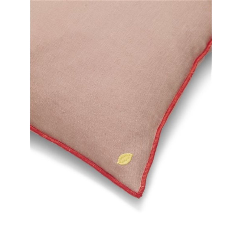 ferm LIVING-collectie Linnen kussen Contrast dusty rose 40x40 cm