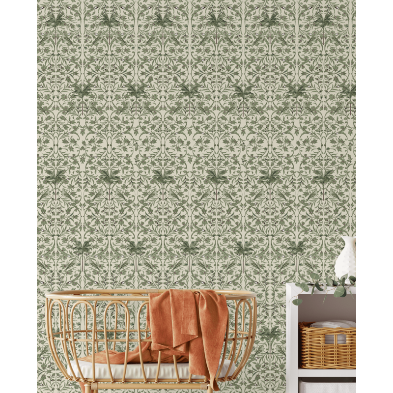 Creative Lab Amsterdam-collectie Celestial Palm Green behang Mural
