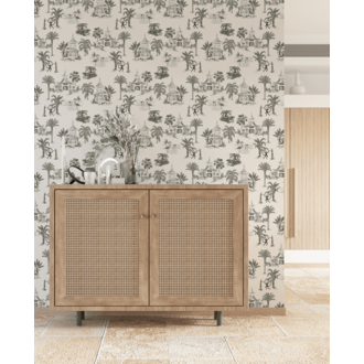 Creative Lab Amsterdam Oriental Teahouse Offwhite Wallpaper Mural