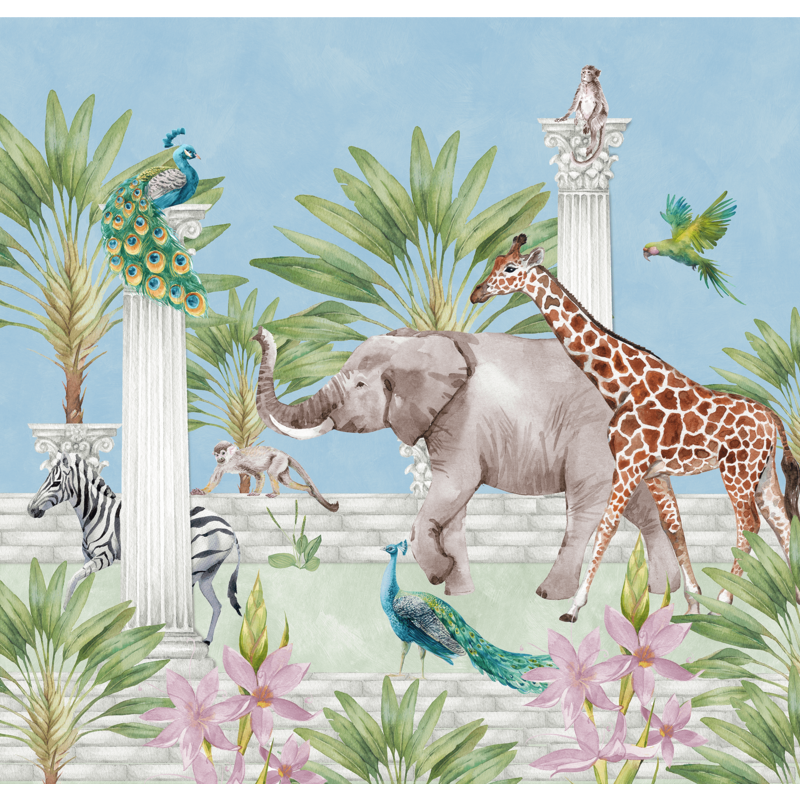 Creative Lab Amsterdam-collectie The Greek Animal Adventure Wallpaper Mural