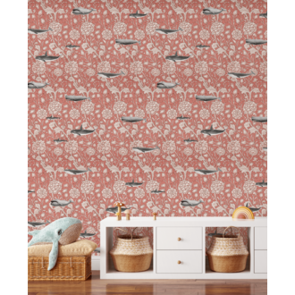 Creative Lab Amsterdam Whaliam Morris Coral Wallpaper Mural