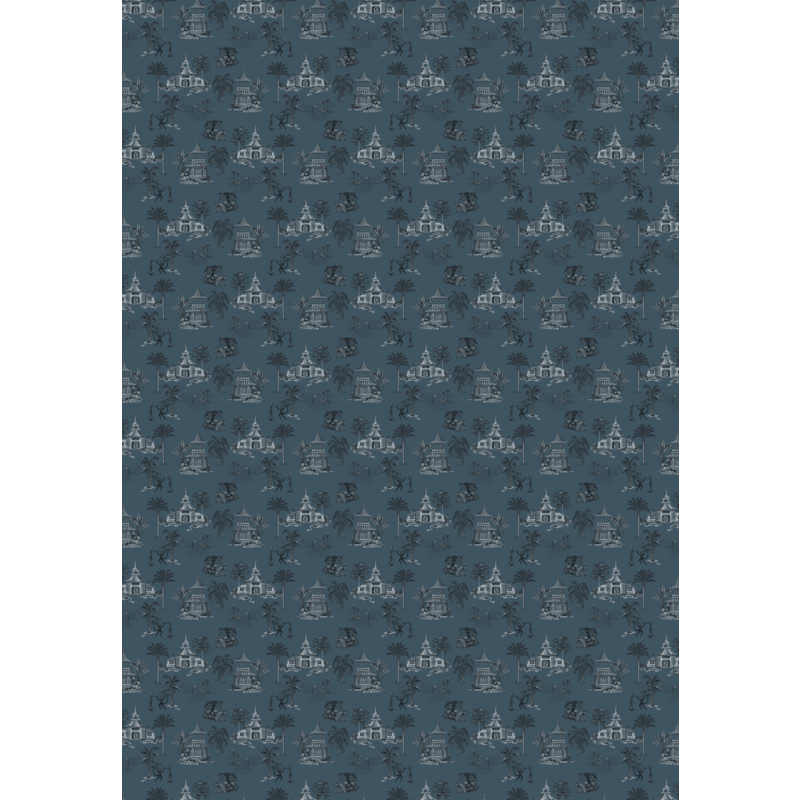 Creative Lab Amsterdam-collectie Oriental Teahouse Blues Blue behang Mural