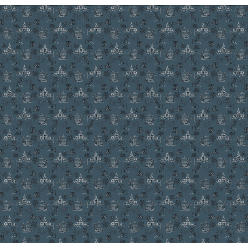 Creative Lab Amsterdam-collectie Oriental Teahouse Blues Blue behang Mural