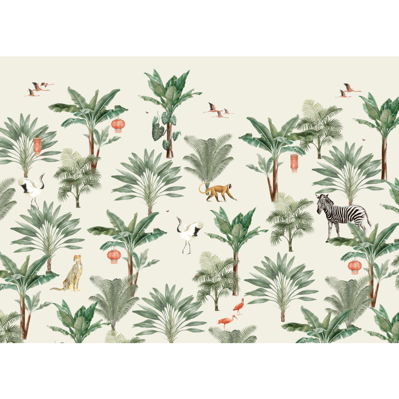 Creative Lab Amsterdam-collectie Lovely Jungle Wallpaper Mural