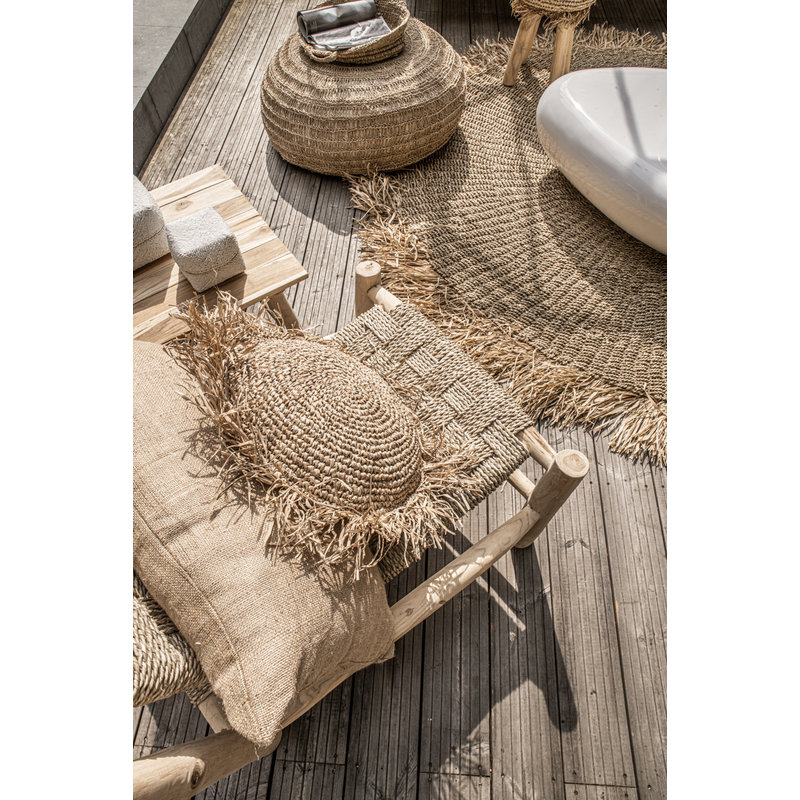 Bazar Bizar De Jute Kussenhoes - Naturel - 60x35