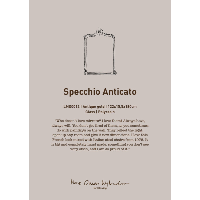 HKLIVING-collectie MON for HKliving: Specchio anticato