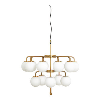 Nordal Kroonluchter Palma goud/wit 68 cm