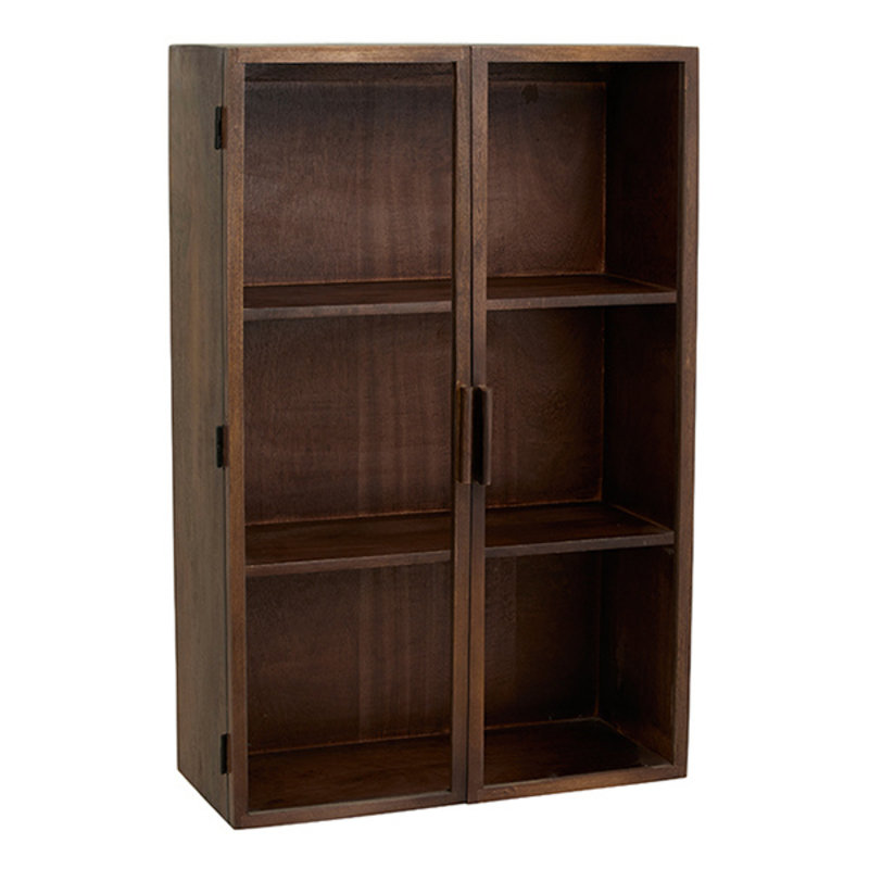 Nordal-collectie NANGO wall cabinet 2 door dark brown