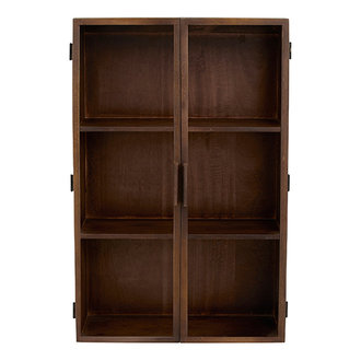 Nordal NANGO wall cabinet 2 door dark brown