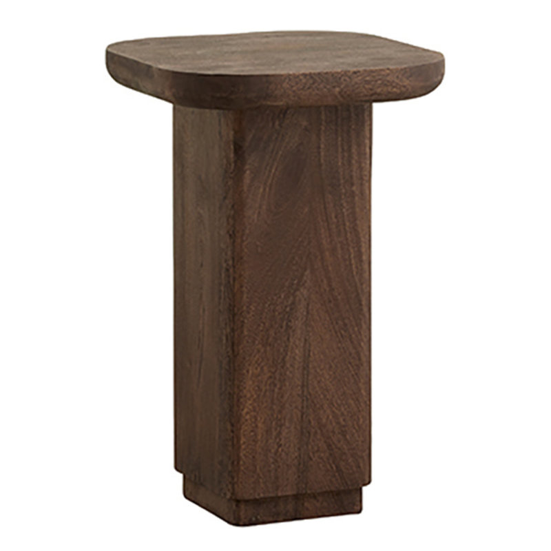 Nordal-collectie Houten sidetable Toke bruin 32x32 cm