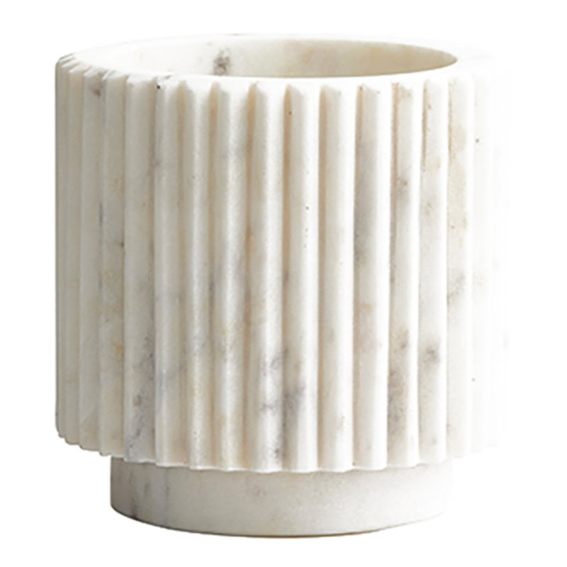 Nordal-collectie LOON pot white marble