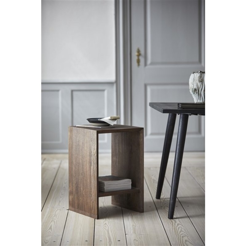 Nordal-collectie NAPO nightstand/side table dark brown