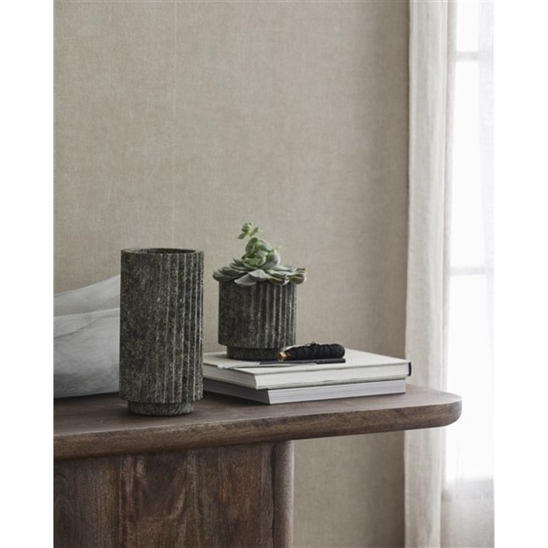 Nordal-collectie Marmeren vaas Loon groen 24 cm