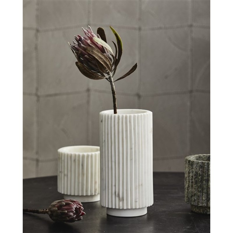 Nordal-collectie LOON pot white marble