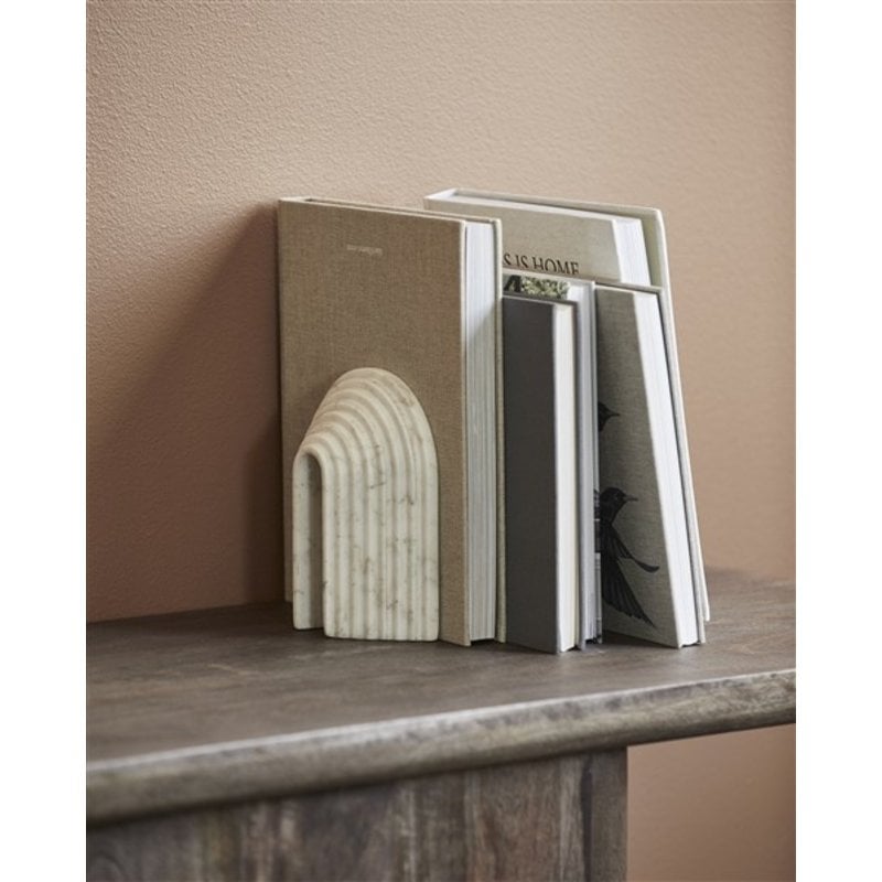 Nordal-collectie FERRO bookends white marble
