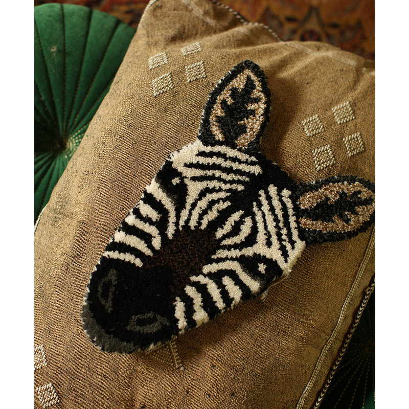 Doing Goods-collectie Stripey Zebra Head Rug