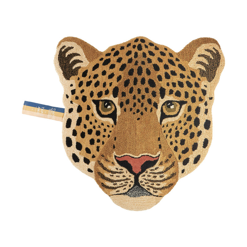 Doing Goods-collectie Vloerkleed Himani Leopard Hoofd groot