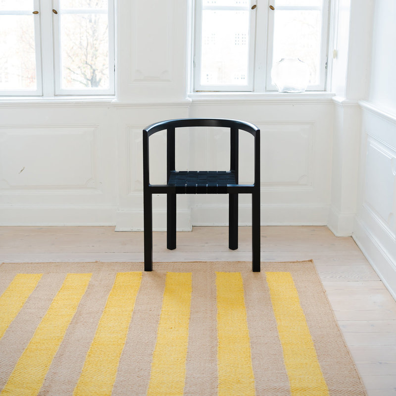 MATIAS MOELLENBACH  Jute Rug w. yellow stripes