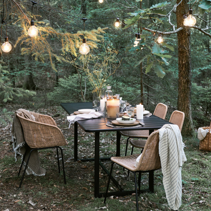 House Doctor-collectie Garden table Helo black 200x90 cm