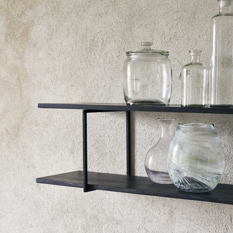 House Doctor-collectie Wall shelf Woods black 70 cm