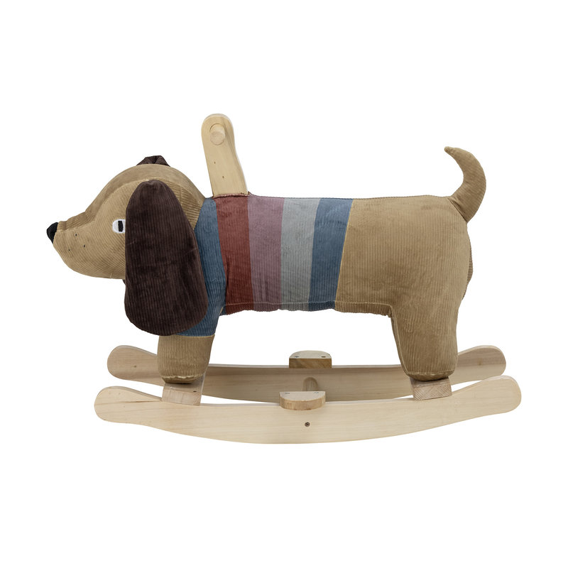 Bloomingville-collectie Charlie Rocking Toy, Dog, Brown, Polyester