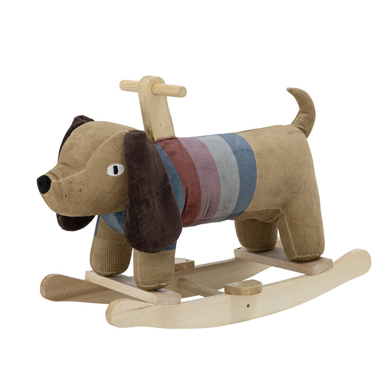 Bloomingville-collectie Charlie Rocking Toy, Dog, Brown, Polyester