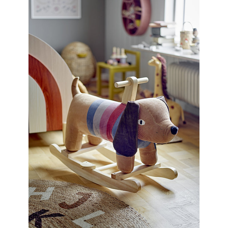 Bloomingville-collectie Charlie Rocking Toy, Dog, Brown, Polyester