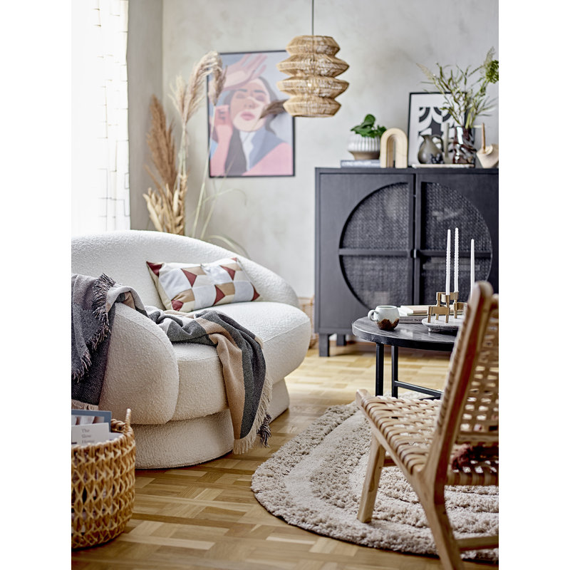 Bloomingville-collectie Katoenen vloerkleed Turi naturel 200x140 cm