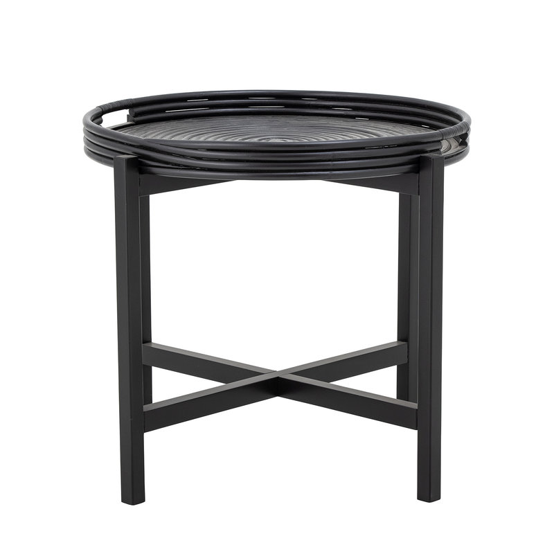 Bloomingville-collectie Milli Tray Table, Black, Rattan