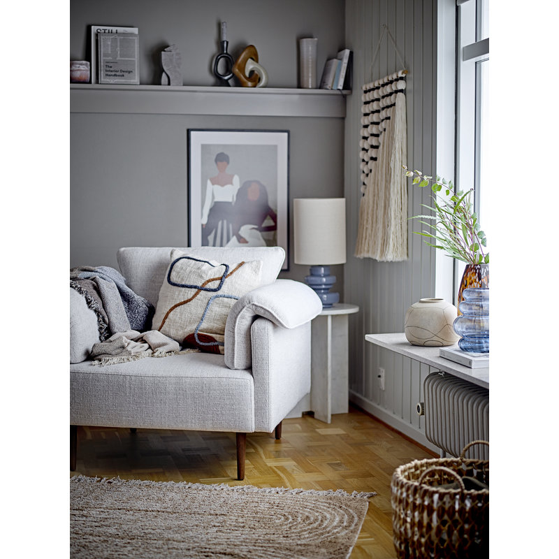 Bloomingville-collectie Katoenen vloerkleed Zeynep bruin 215x150 cm