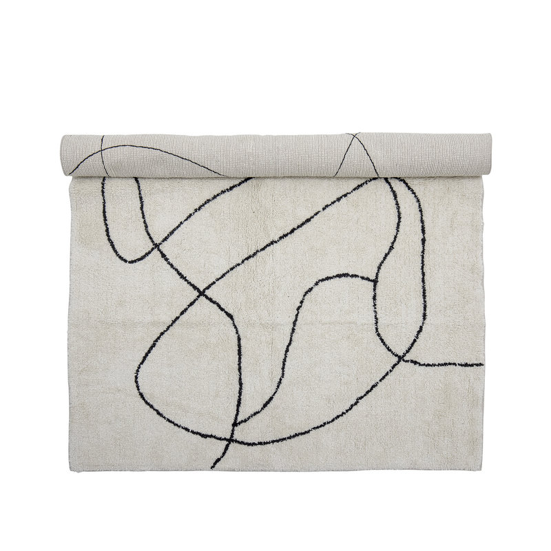 Bloomingville-collectie Viga Rug, White, Cotton