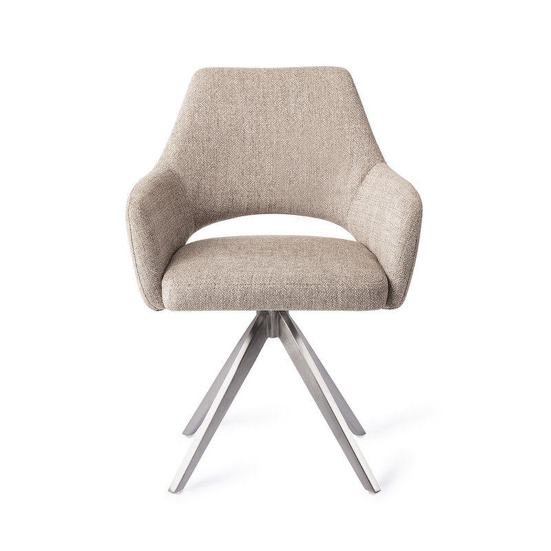 Jesper Home-collectie Yanai Eetkamerstoel - Biscuit Beach, Turn  Steel