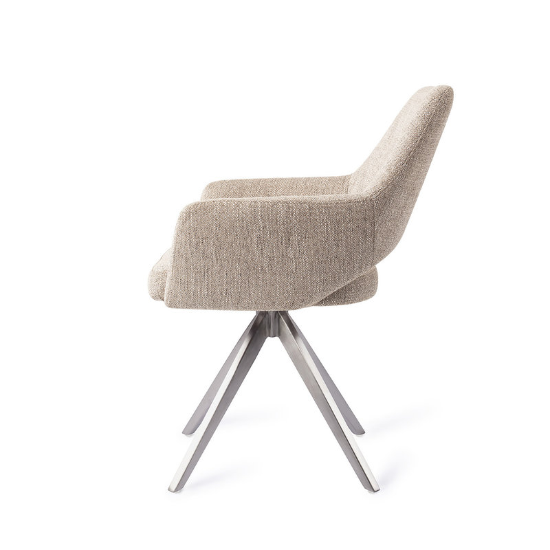Jesper Home-collectie Yanai Eetkamerstoel - Biscuit Beach, Turn  Steel