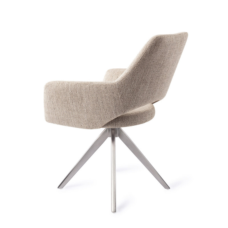 Jesper Home-collectie Yanai Eetkamerstoel - Biscuit Beach, Turn  Steel