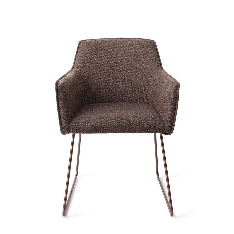 Jesper Home-collectie Hofu Eetkamerstoel - Potters Clay, Slide Rose
