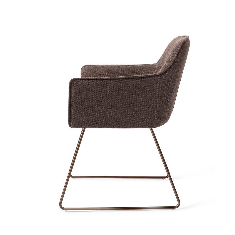 Jesper Home-collectie Hofu Eetkamerstoel - Potters Clay, Slide Rose