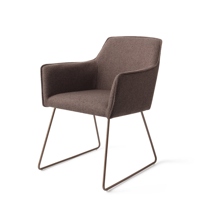 Jesper Home-collectie Hofu Eetkamerstoel - Potters Clay, Slide Rose
