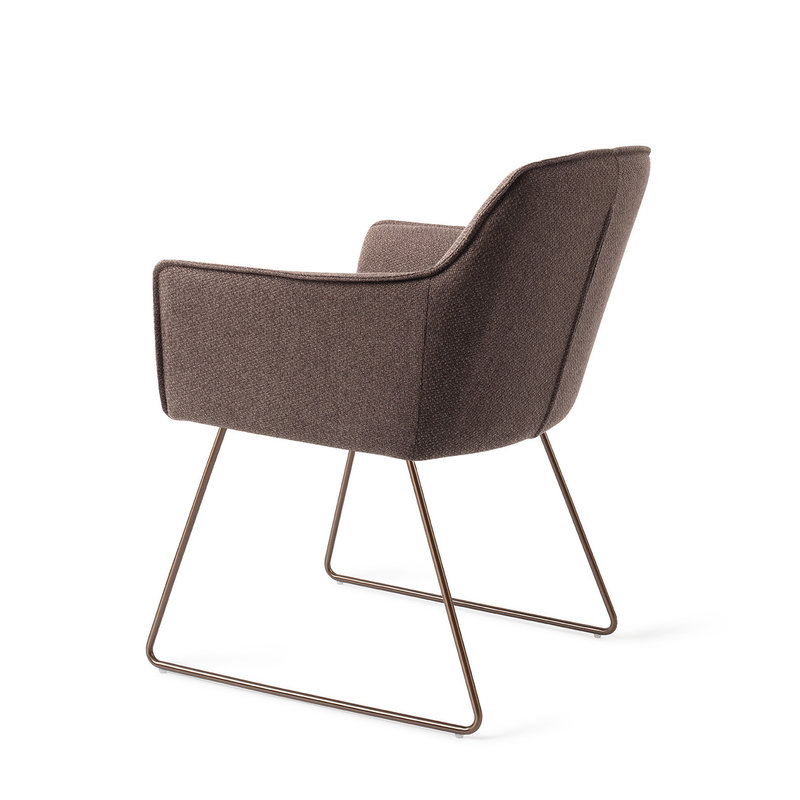 Jesper Home-collectie Hofu Eetkamerstoel - Potters Clay, Slide Rose