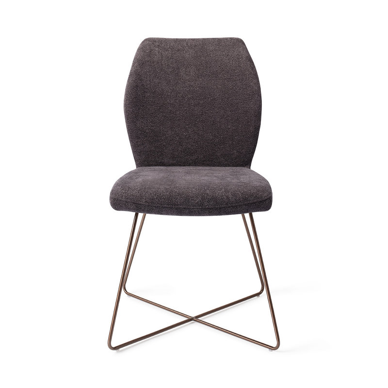 Jesper Home-collectie Ikata Eetkamerstoel - Almost Black, Cross Rose