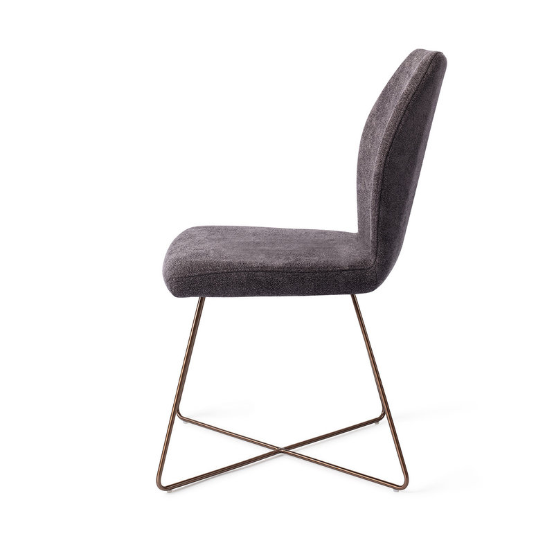 Jesper Home-collectie Ikata Eetkamerstoel - Almost Black, Cross Rose